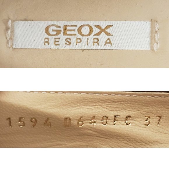 Geox Pespira Womens Pointy Toe Flats Shoes Snake Leather Rose Taupe 37 - Picture 5 of 11